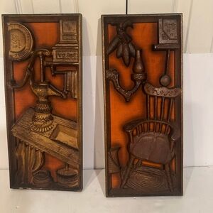 Vintage Turner Mfg Co Country Farm House Decor Scene Wall Art